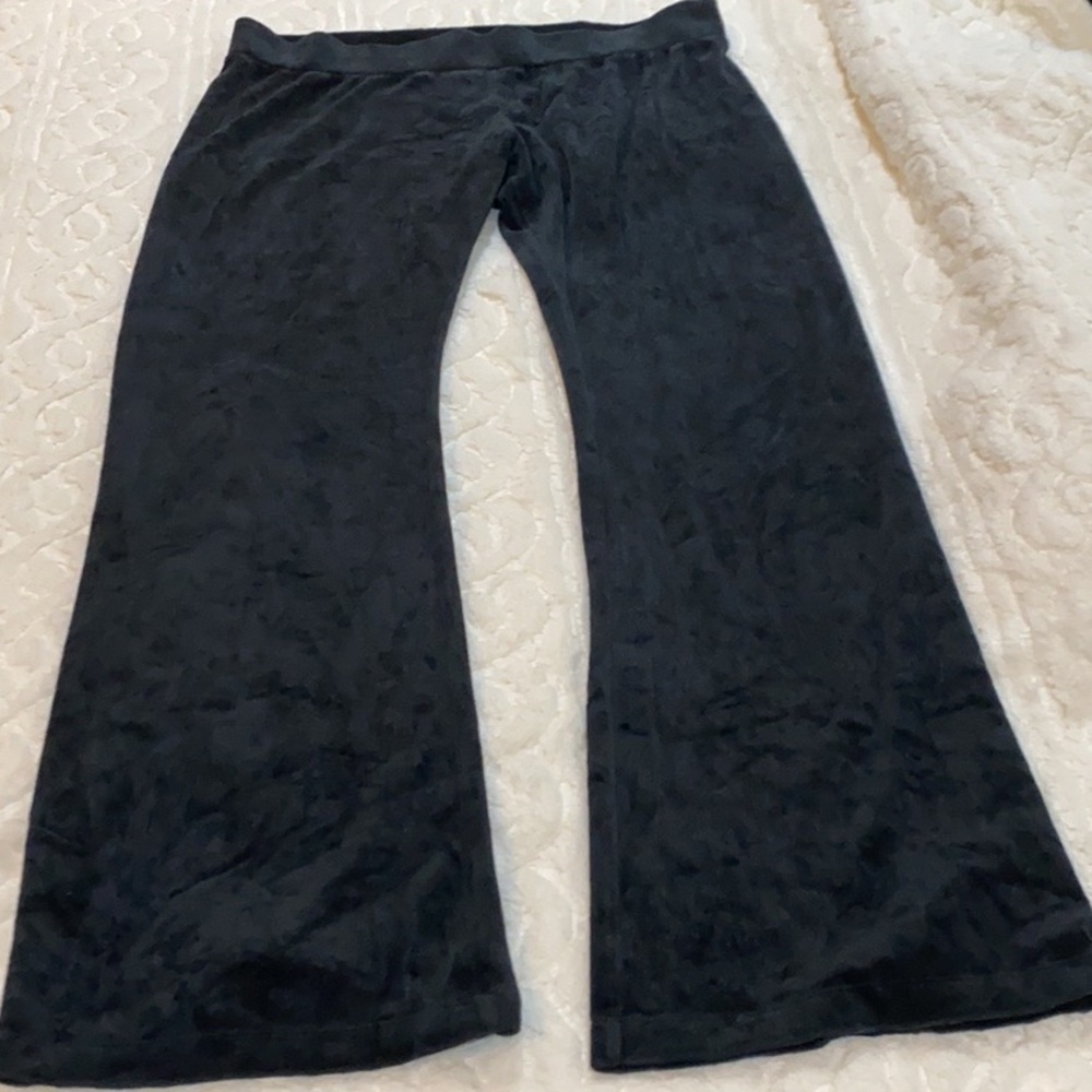 Baby Phat Y2K Black Velour Track Pants Size XL